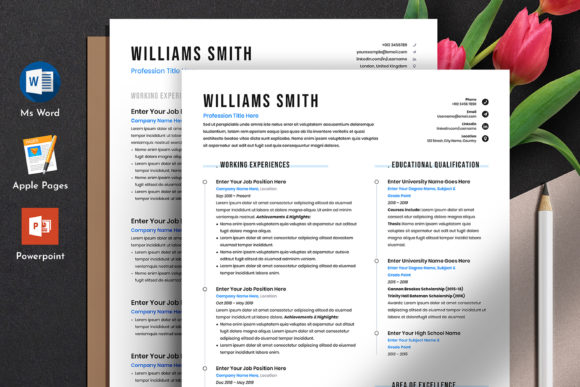Download Free Resume Cv Template Word Apple Pages - Premium Resources