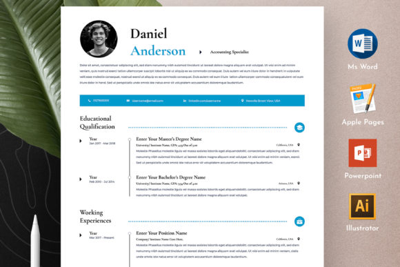 Download Free Word Apple Pages CV Resume Template - Premium Resources