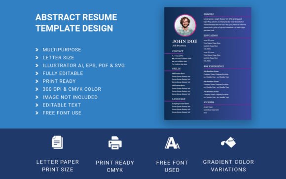 Download Minimal Abstract Resume Template - Premium Resources